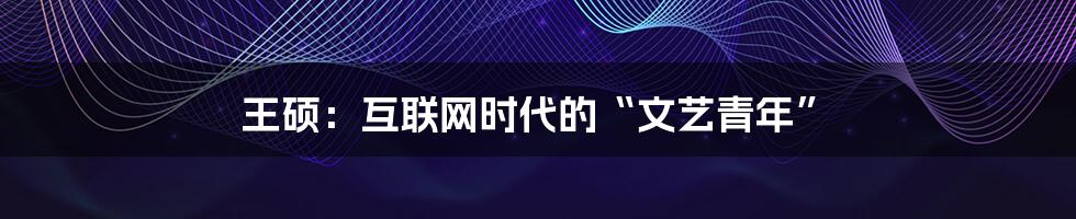 王硕:互联网时代的“文艺青年”