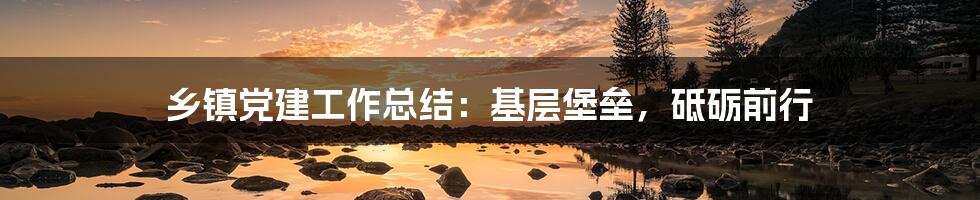 乡镇党建工作总结:基层堡垒,砥砺前行