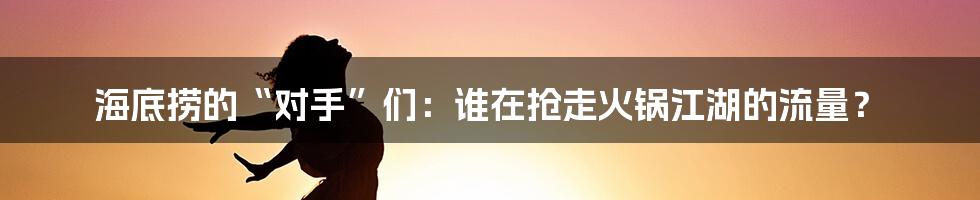 海底捞的“对手”们：谁在抢走火锅江湖的流量？