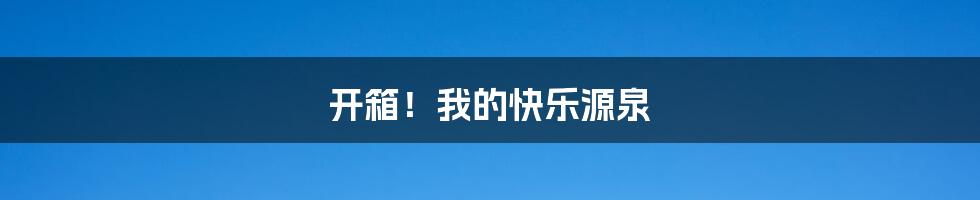 开箱!我的快乐源泉