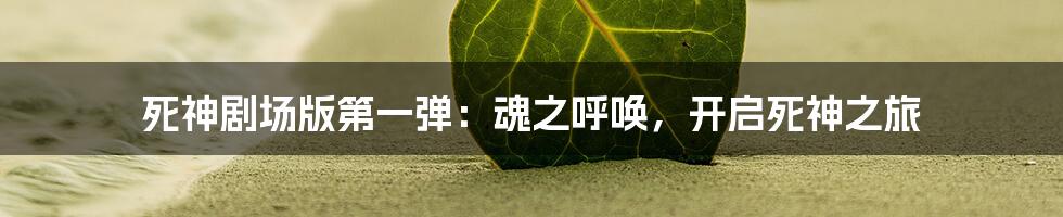 死神剧场版第一弹：魂之呼唤，开启死神之旅