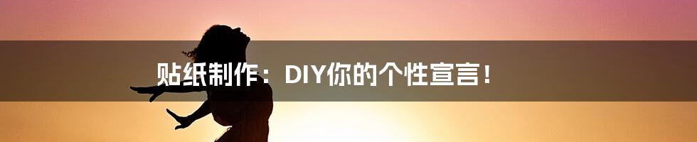 贴纸制作:DIY你的个性宣言!