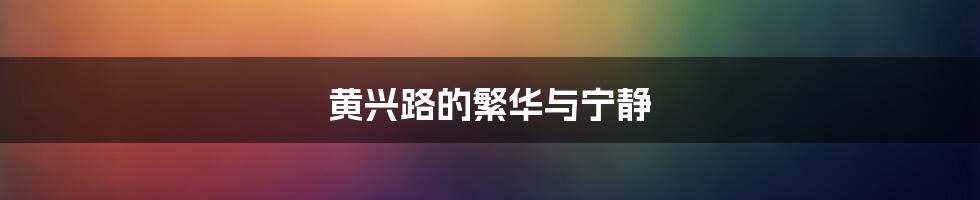 黄兴路的繁华与宁静