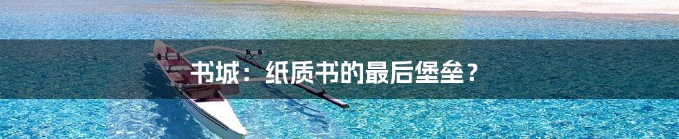 书城:纸质书的最后堡垒?