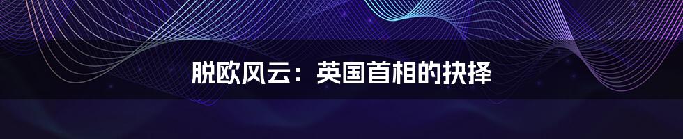 脱欧风云:英国首相的抉择