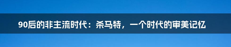 90后的非主流时代：杀马特，一个时代的审美记忆