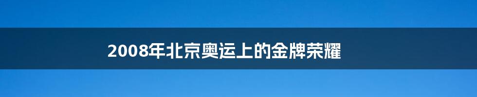 2008年北京奥运上的金牌荣耀