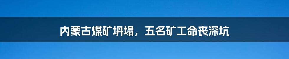 内蒙古煤矿坍塌,五名矿工命丧深坑