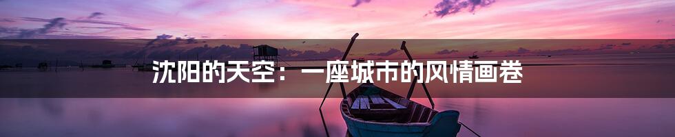 沈阳的天空:一座城市的风情画卷