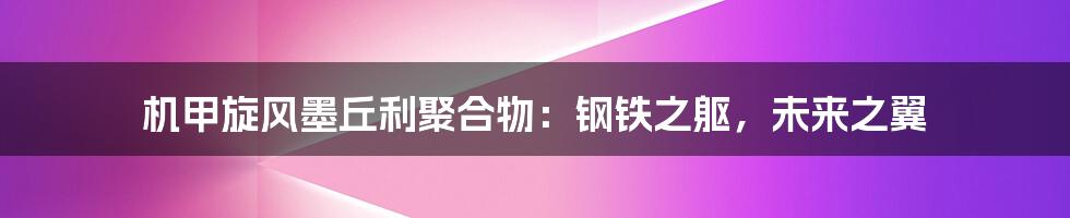 机甲旋风墨丘利聚合物:钢铁之躯,未来之翼