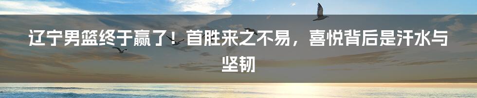 辽宁男篮终于赢了!首胜来之不易,喜悦背后是汗水与坚韧