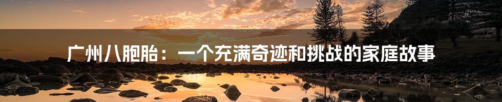 广州八胞胎:一个充满奇迹和挑战的家庭故事
