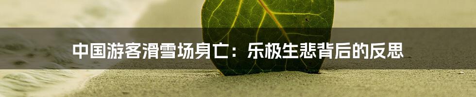 中国游客滑雪场身亡:乐极生悲背后的反思