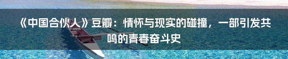 《中国合伙人》豆瓣:情怀与现实的碰撞,一部引发共鸣的青春奋斗史
