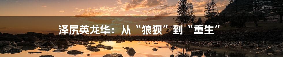泽尻英龙华:从“狼狈”到“重生”
