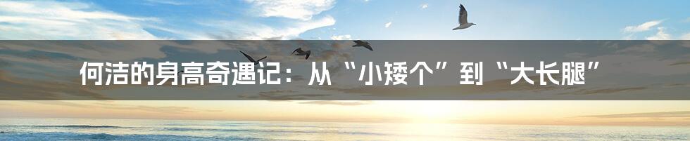 何洁的身高奇遇记:从“小矮个”到“大长腿”