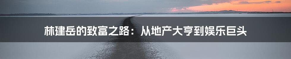 林建岳的致富之路：从地产大亨到娱乐巨头