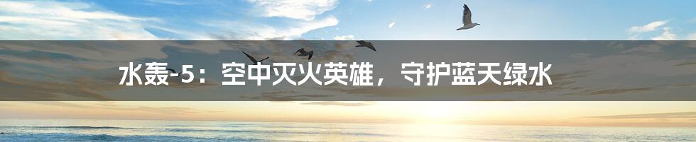 水轰-5:空中灭火英雄,守护蓝天绿水
