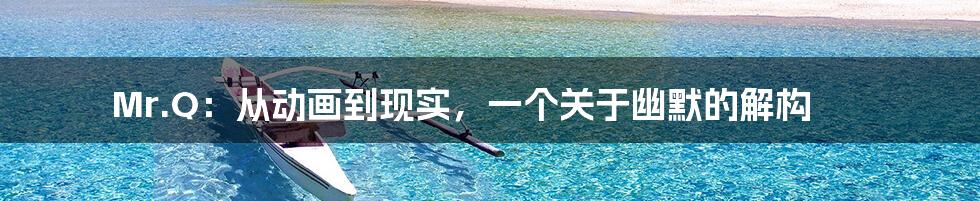 Mr.Q:从动画到现实,一个关于幽默的解构