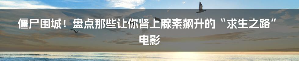 僵尸围城!盘点那些让你肾上腺素飙升的“求生之路”电影