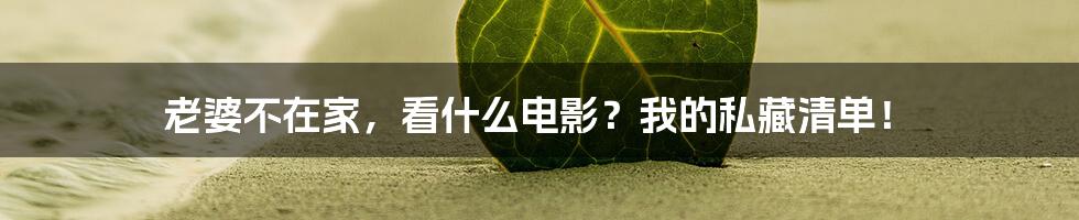 老婆不在家,看什么电影?我的私藏清单!
