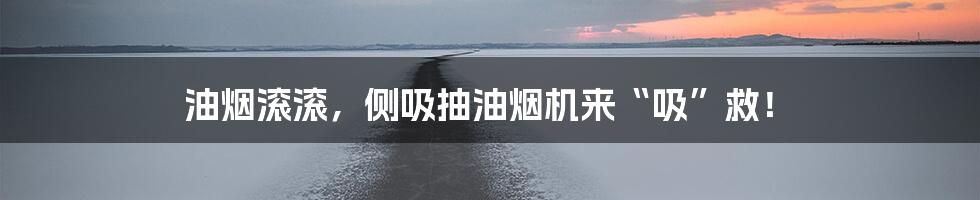 油烟滚滚,侧吸抽油烟机来“吸”救!
