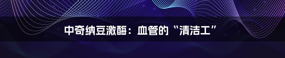 中奇纳豆激酶:血管的“清洁工”