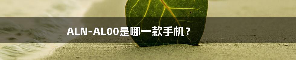 ALN-AL00是哪一款手机?