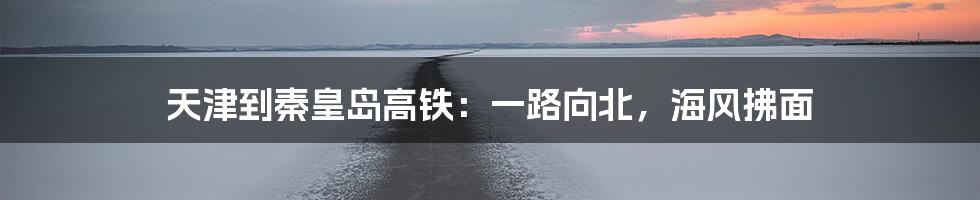 天津到秦皇岛高铁:一路向北,海风拂面
