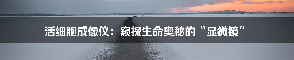 活细胞成像仪:窥探生命奥秘的“显微镜”