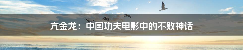 亢金龙:中国功夫电影中的不败神话