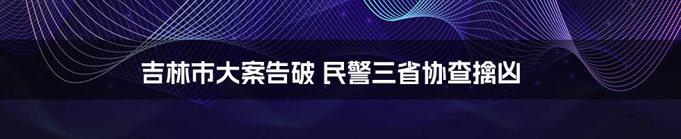 吉林市大案告破 民警三省协查擒凶