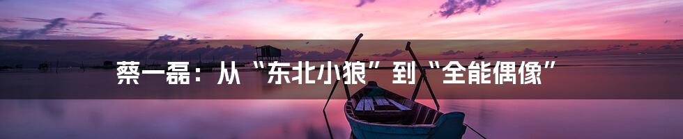 蔡一磊:从“东北小狼”到“全能偶像”