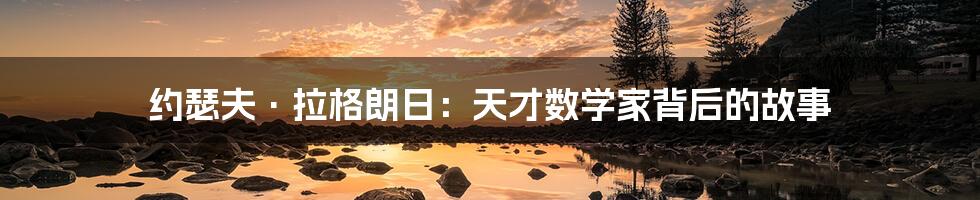 约瑟夫·拉格朗日：天才数学家背后的故事
