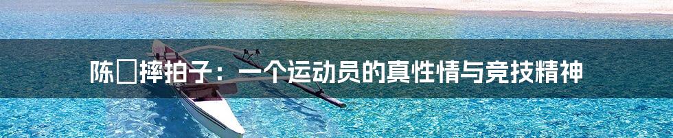 陈玘摔拍子：一个运动员的真性情与竞技精神