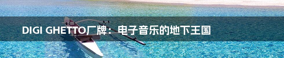 DIGI GHETTO厂牌:电子音乐的地下王国