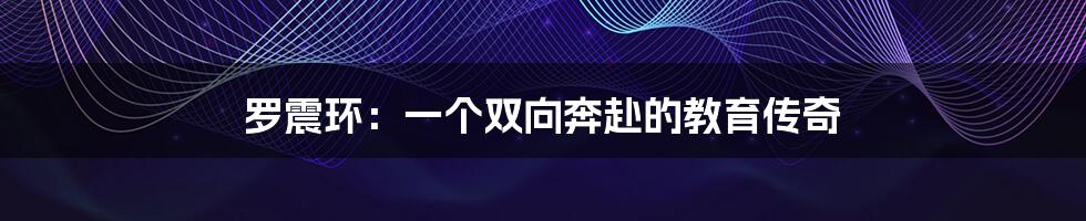 罗震环:一个双向奔赴的教育传奇