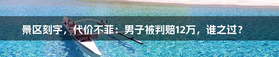 景区刻字,代价不菲:男子被判赔12万,谁之过?