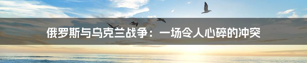 俄罗斯与乌克兰战争:一场令人心碎的冲突