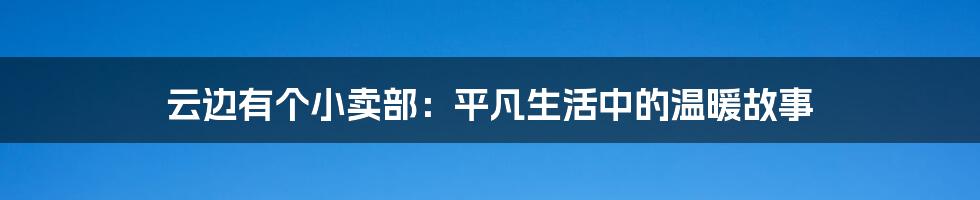 云边有个小卖部:平凡生活中的温暖故事