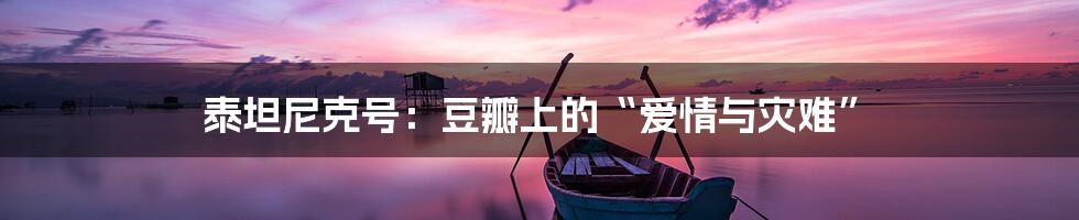 泰坦尼克号:豆瓣上的“爱情与灾难”