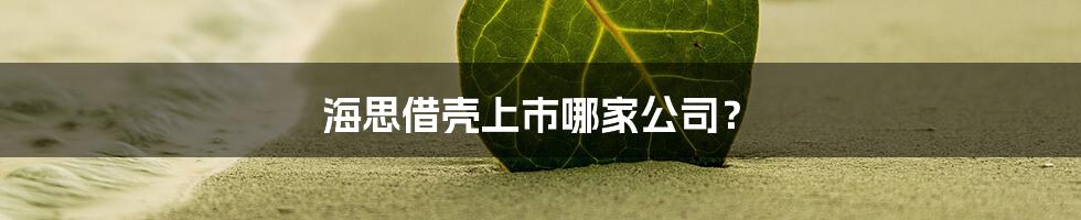 海思借壳上市哪家公司?