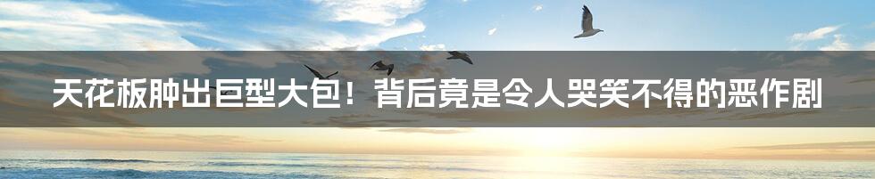 天花板肿出巨型大包!背后竟是令人哭笑不得的恶作剧