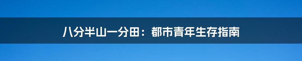 八分半山一分田:都市青年生存指南