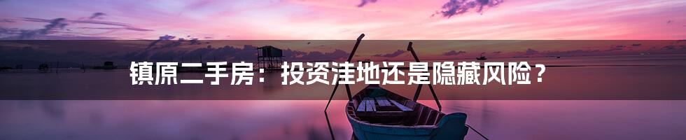 镇原二手房:投资洼地还是隐藏风险?