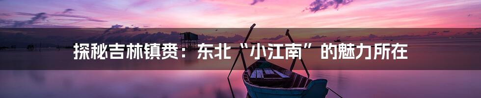 探秘吉林镇赉:东北“小江南”的魅力所在