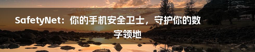 SafetyNet:你的手机安全卫士,守护你的数字领地