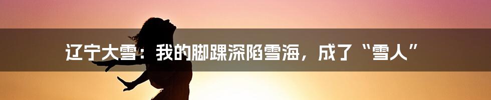 辽宁大雪:我的脚踝深陷雪海,成了“雪人”