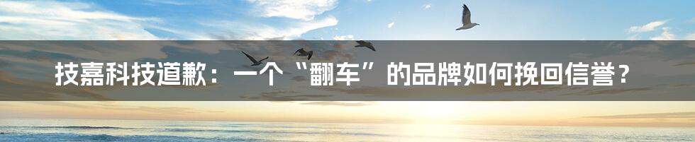 技嘉科技道歉:一个“翻车”的品牌如何挽回信誉?