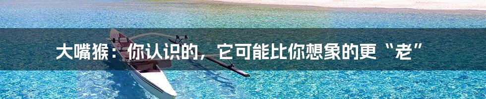 大嘴猴:你认识的,它可能比你想象的更“老”